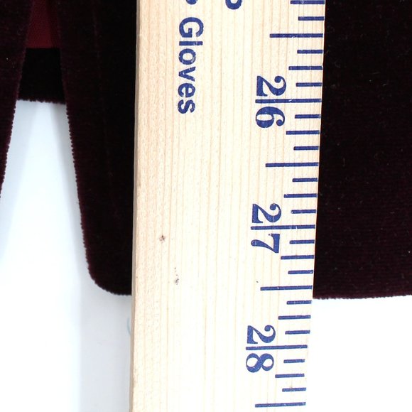 VTG Koret Velvet Blazer Burgundy Cotton Rayon Notch Collar Jacket 70s 80s SZ S/M - Picture 11 of 13